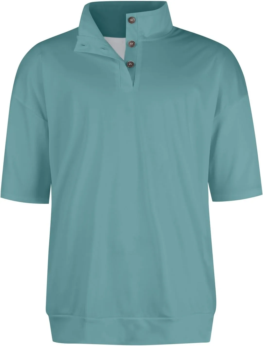 

Ymosrh мужская футболка для гольфа с коротким рукавом и стойкой