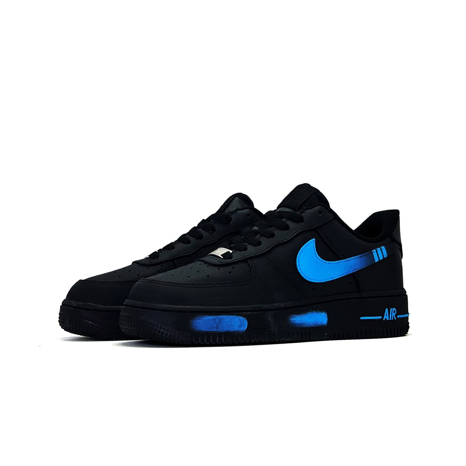 Air Force 1 Night Raid устойчивые к истиранию низкие кроссовки для скейтбординга унисекс Nike, черный — фото 4