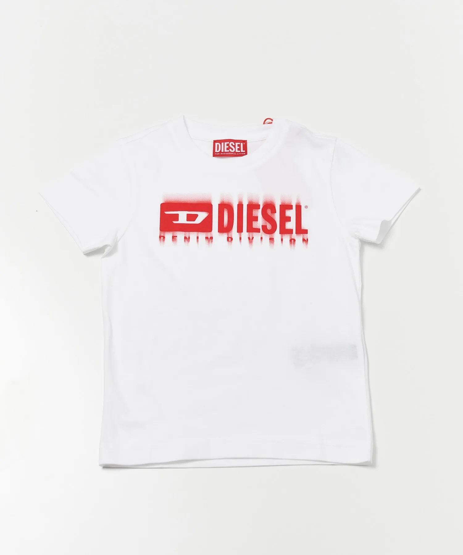 Унисекс футболка с логотипом DIESEL KIDS белая