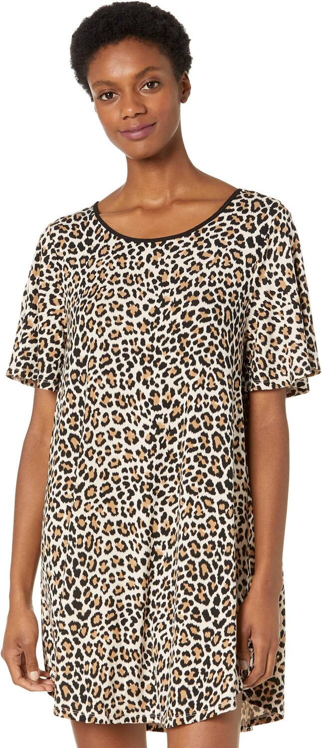 

Ночная рубашка Kate Spade New York Evergreen Short Sleeve Sleepshirt, цвет Brown Animal
