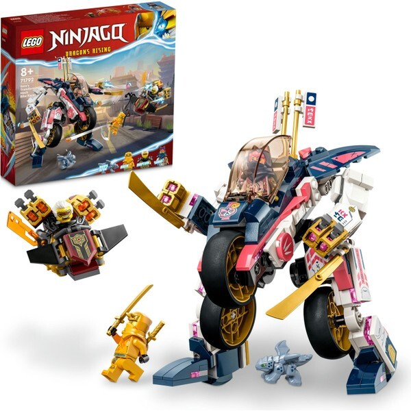 Конструктор пластиковый Lego Ninjago Робот трансформер мотогонщик, 384 детали