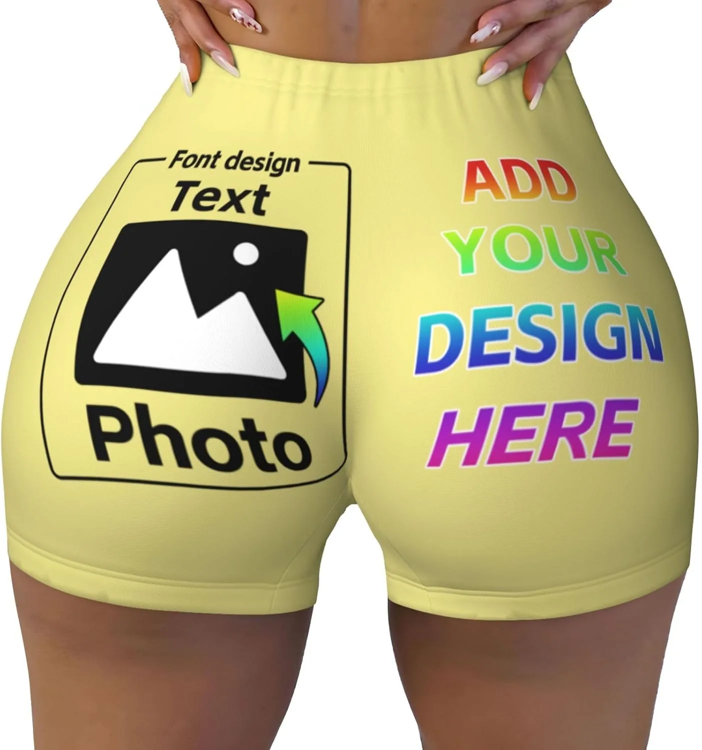 

Персонализированные шорты для йоги с двусторонним принтом