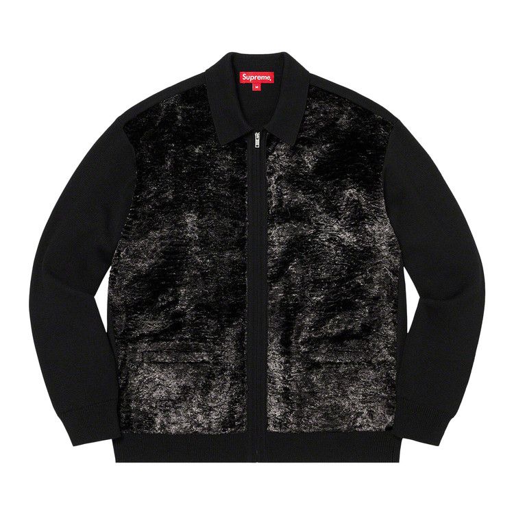 

Кардиган Supreme Faux Fur Zip Up Cardigan, Black