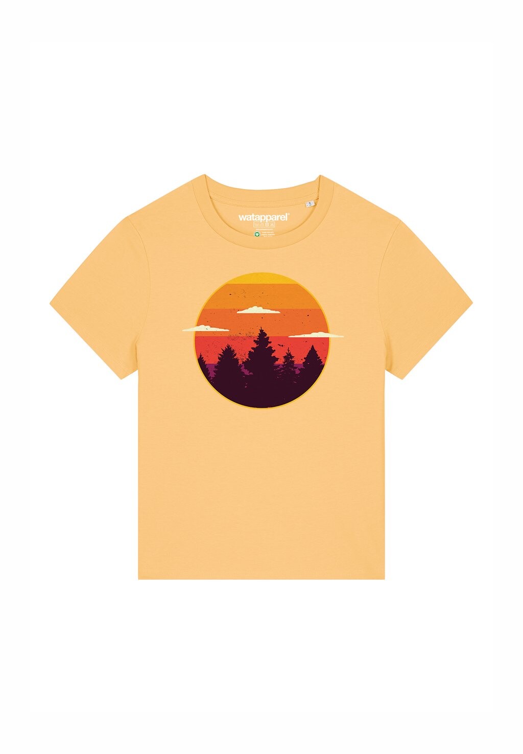 

Футболка с принтом SUNSET FOREST watapparel, желтый