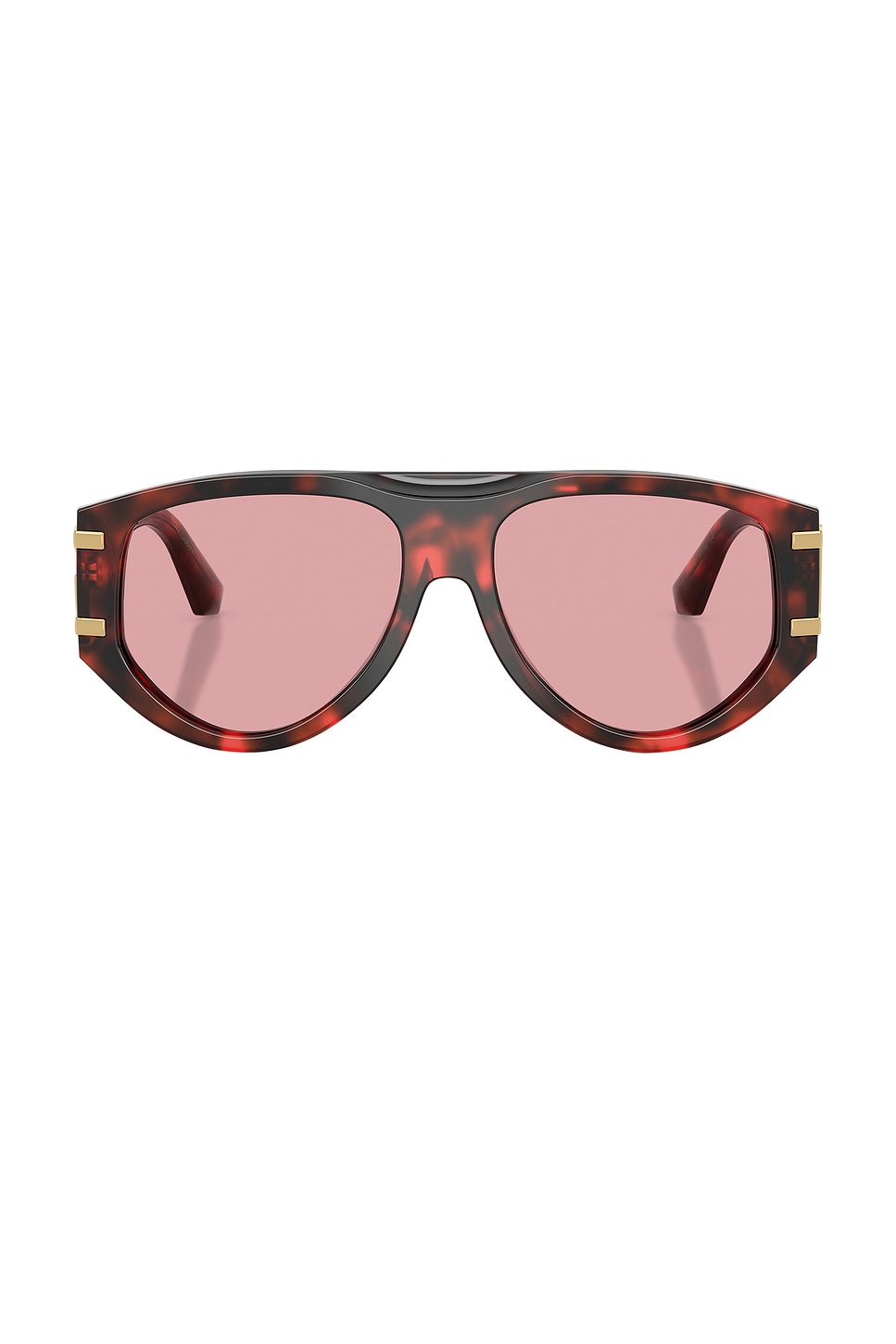 

Солнцезащитные очки-щитки Dolce & Gabbana, red havana