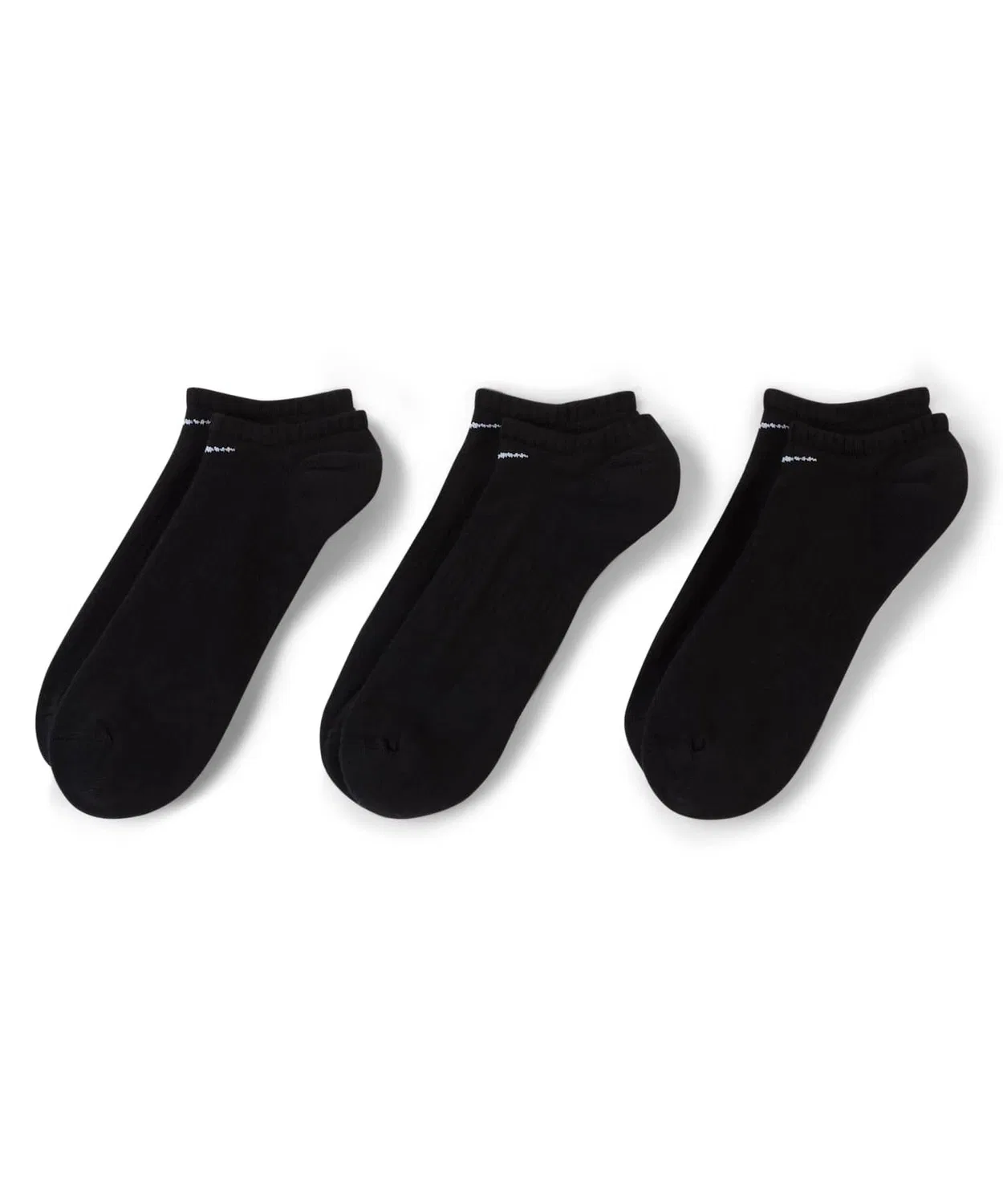 Носки тренировочные Nike Everyday Cushioned No-Show, 3 пары, черные — фото 2