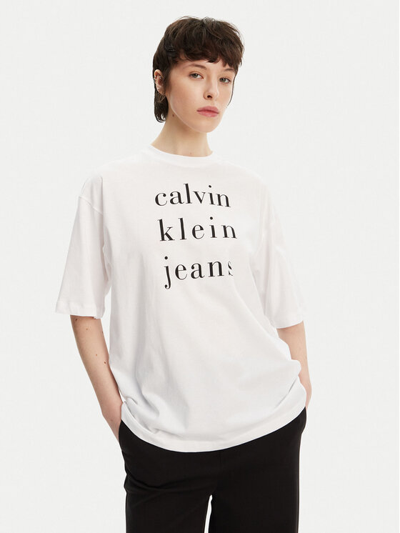 

Футболка свободного кроя LV047B827G Calvin Klein Jeans, белый