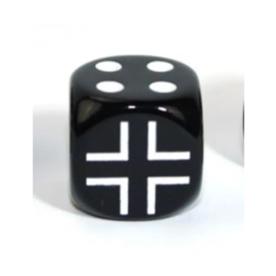 

d6 Немецкий черный с белым, Dice - Axis & Allies