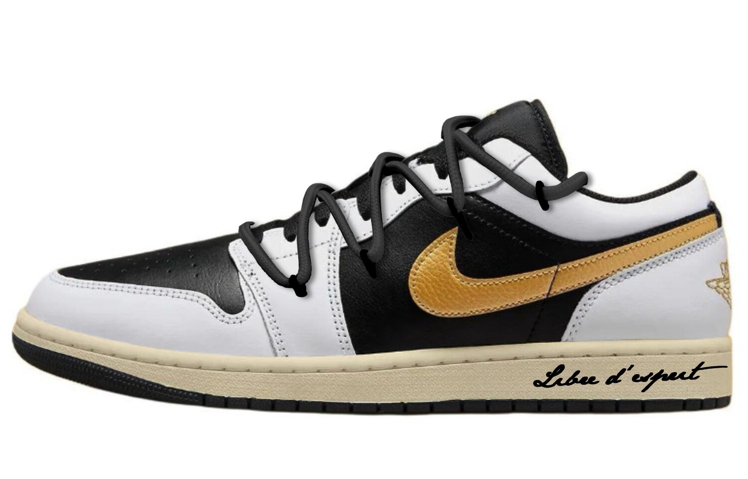 

Баскетбольные кроссовки Air 1 Vintage Unisex Low-Top White/Black/Gold Jordan