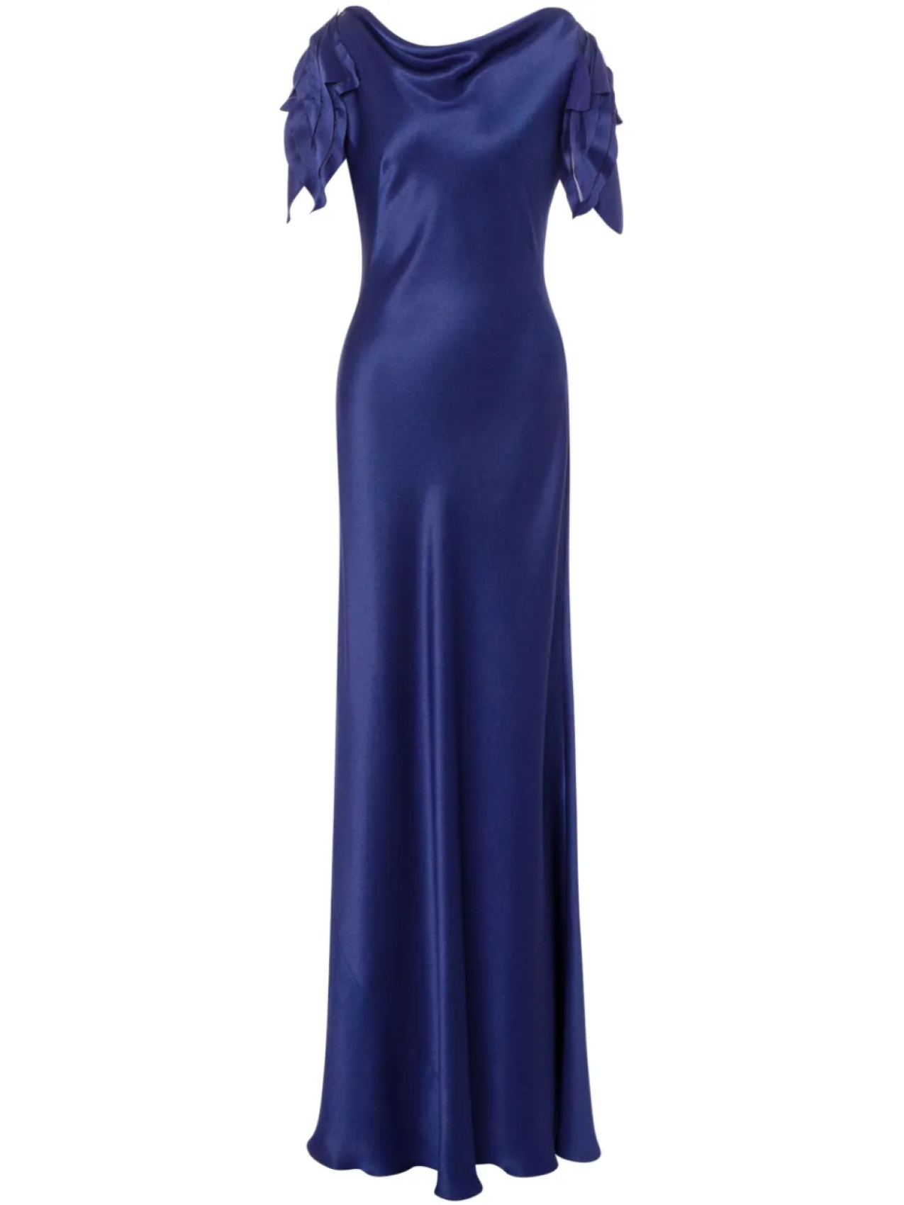 

Атласное платье макси Alberta Ferretti, синий