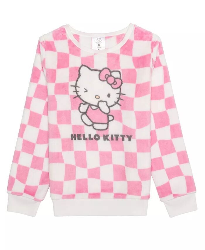 

Толстовка с длинными рукавами из плюша для больших девочек Hello Kitty, мультиколор