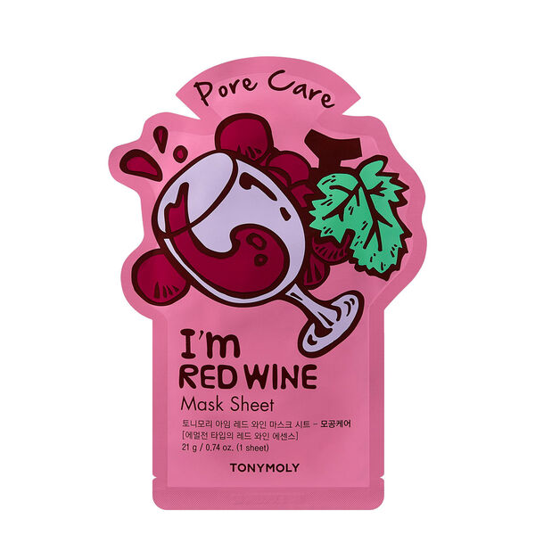 

Маска-пленка для лица, сужающая поры, 21 г Tony Moly I'M red wine