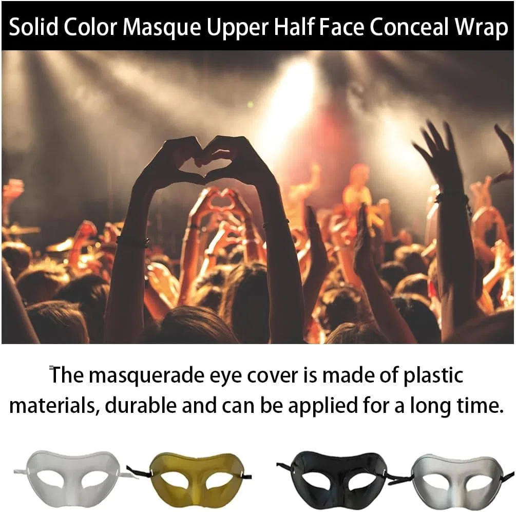 Маска для глаз Antique Elegant Prom Solid Color Masquerade, Paowsietiviity, черный — фото 3