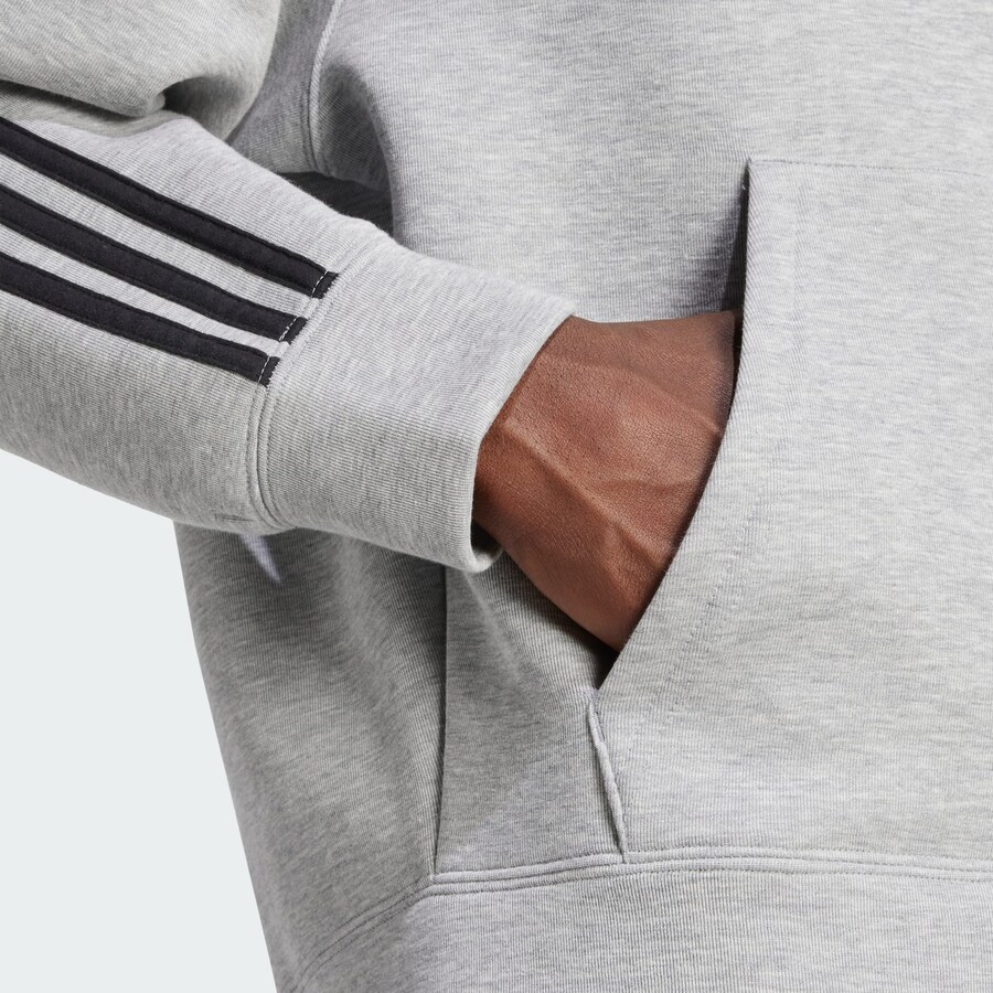 Толстовка с капюшоном на молнии ADIDAS ORIGINALS Adicolor Spacer, пятнистый серый — фото 4