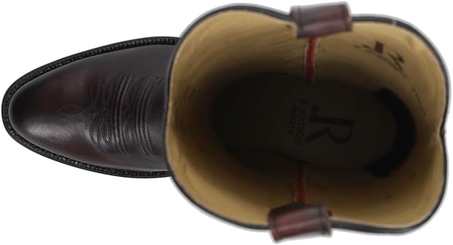 Мужские ковбойские сапоги R. Watson с закругленным носком, черная вишня R. Watson Boots — фото 4
