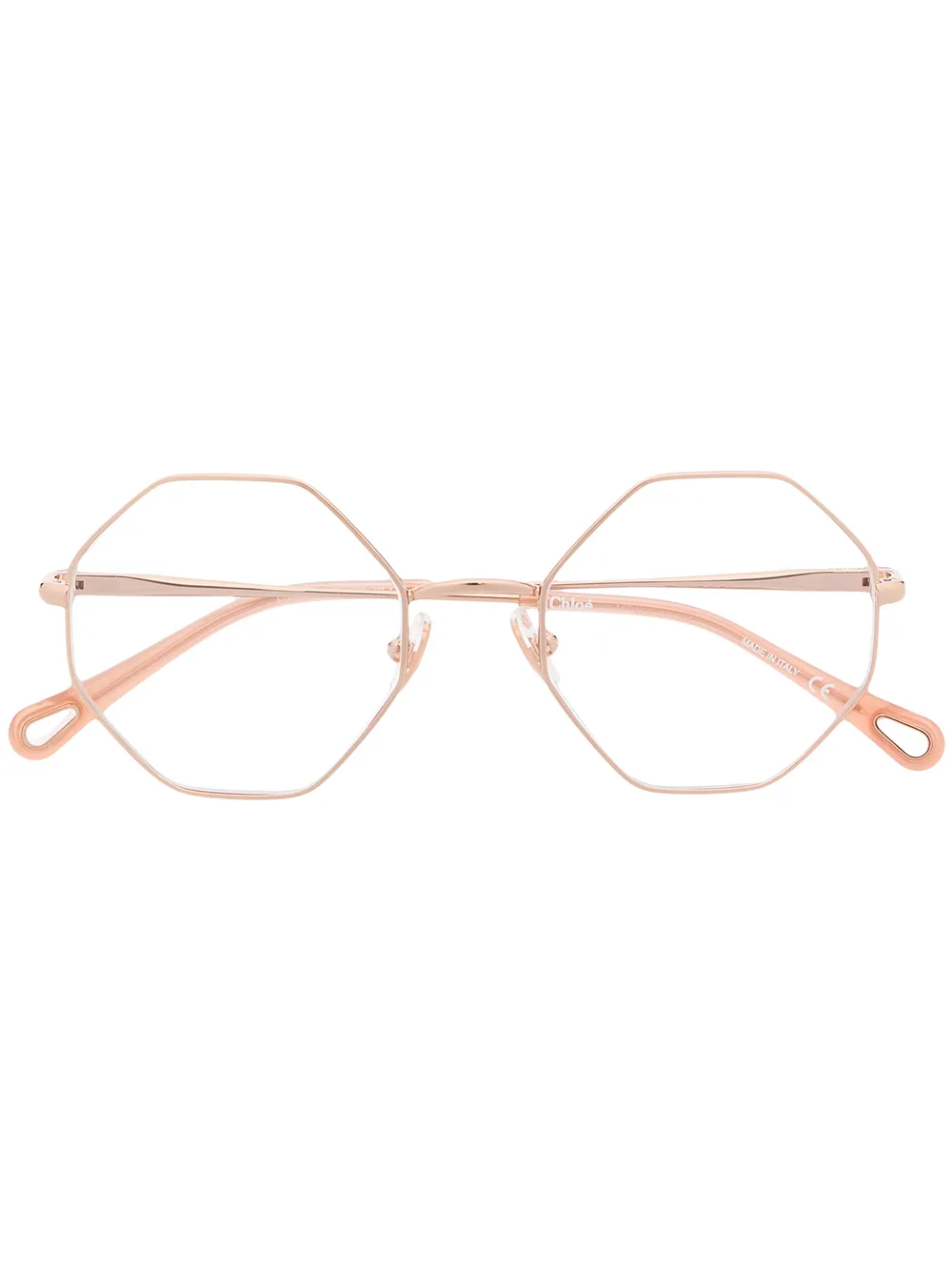 

Очки в восьмиугольной оправе Chloé Eyewear, розовый