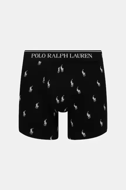 Боксеры хлопковые с эластаном 3 шт Polo Ralph Lauren, черный — фото 2