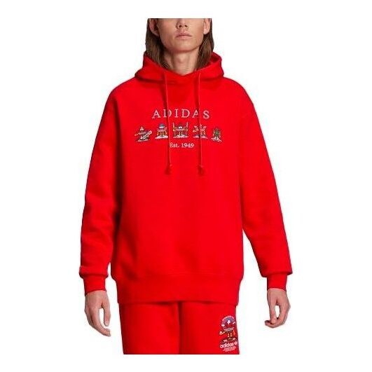

Толстовка рождественская толстовка с капюшоном Adidas, красный