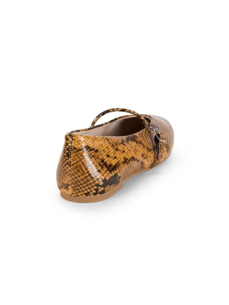 Балетки Magnolia из искусственной кожи с тиснением под змею Kenneth Cole, цвет Beige Multicolor — фото 3