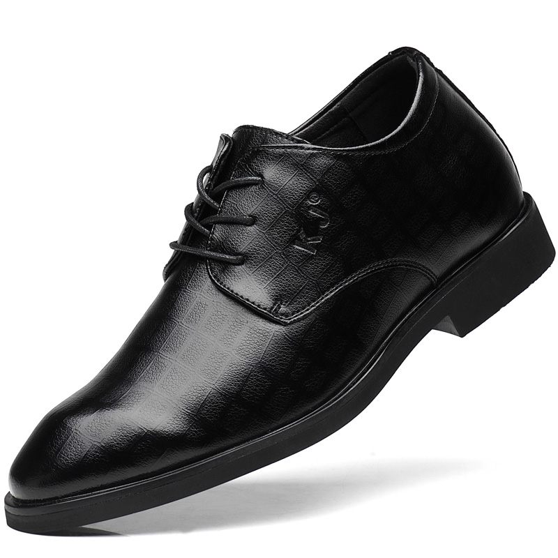 KJ Мужские туфли Black 714 со скрытой платформой, цвет 714 Black Hidden Wedge — фото 2