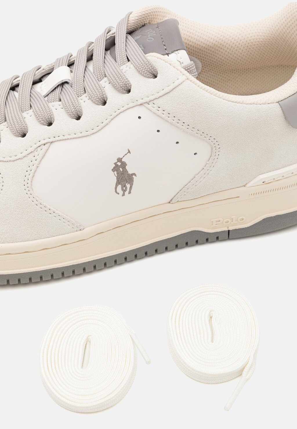 

Кроссовки MASTERS COURT LEATHER SUEDE SNEAKER Ralph Lauren, белый