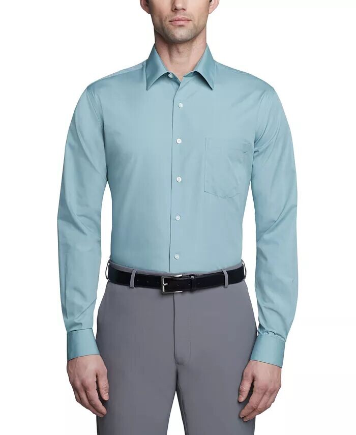 

Мужская классическая рубашка спортивного кроя из поплина Van Heusen, синий