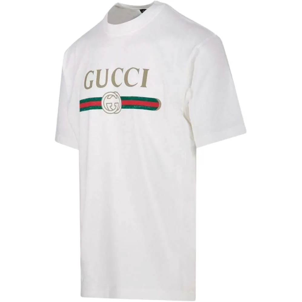 Футболка GUCCI мужская белый — фото 4