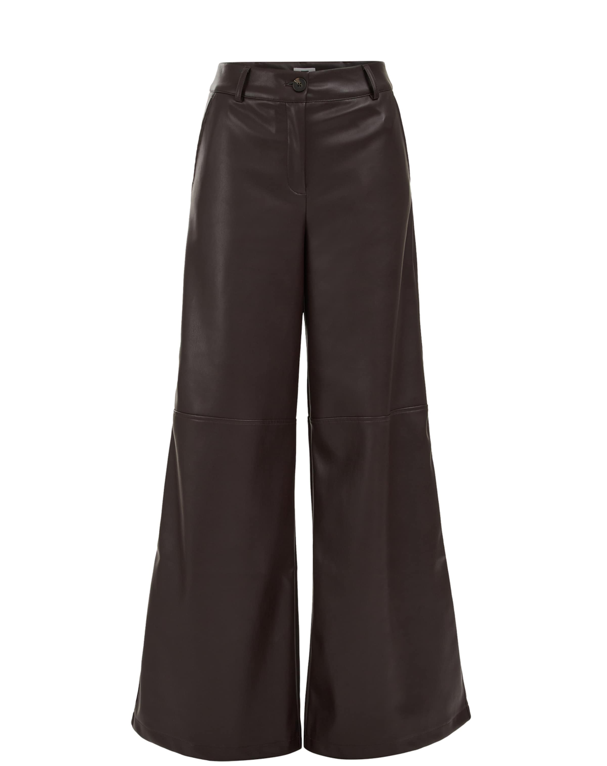 

WE Fashion Широкие брюки в темно-коричневом цвете