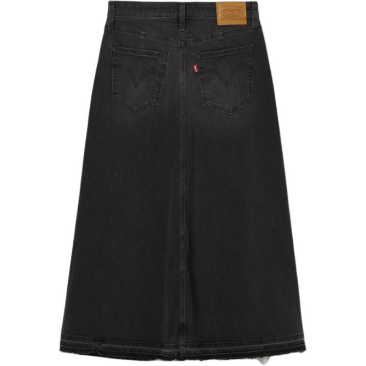 Джинсовая длинная юбка Levi's для женщин, цвет smoke gray Levis, серый — фото 2