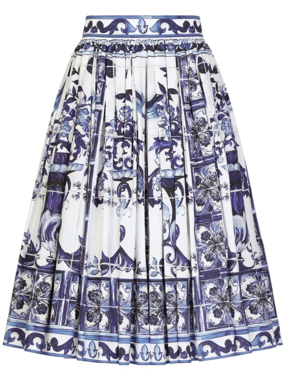 

Dolce & Gabbana юбка миди с принтом Majolica, синий