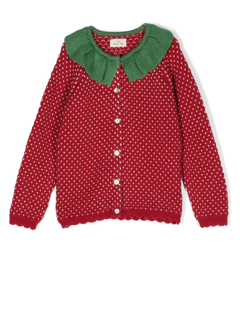 

Кардиган Strawberry из шерсти мериноса Konges Sløjd, красный