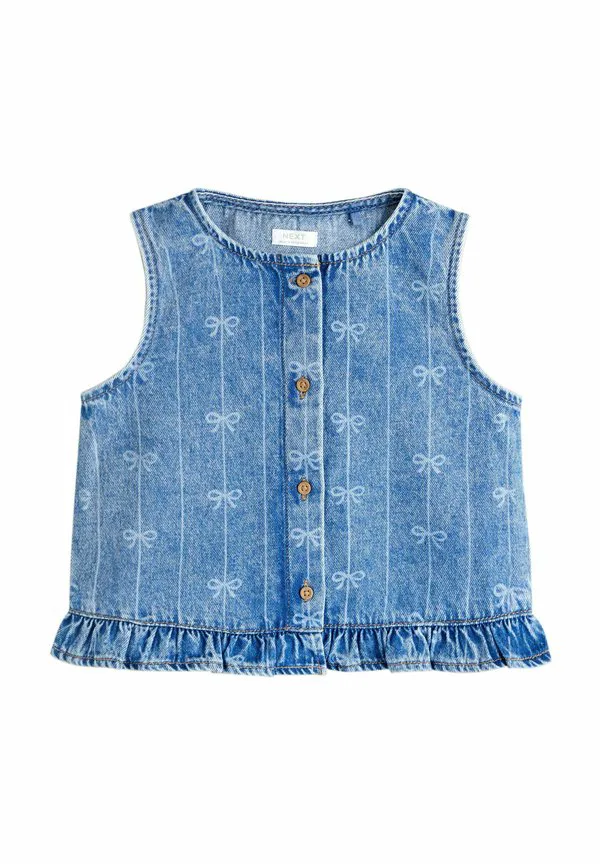 Жилет без рукавов стандартного кроя с бантом Next, Denim Blue