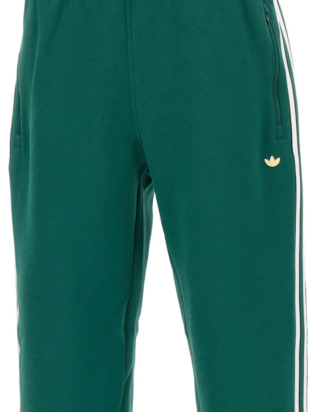 Брюки с логотипом и тремя полосками Adidas, зеленый — фото 3