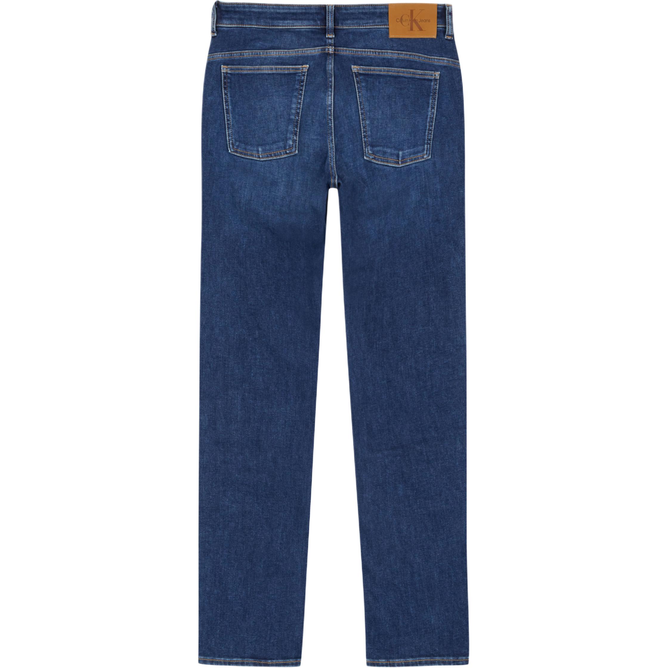 Calvin Klein Джинсы мужские синие Moderate Slim Fit — фото 4