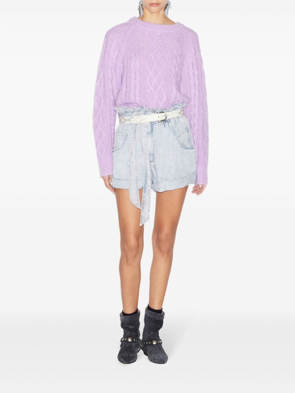 

MARANT ÉTOILE джемпер фактурной вязки, розовый
