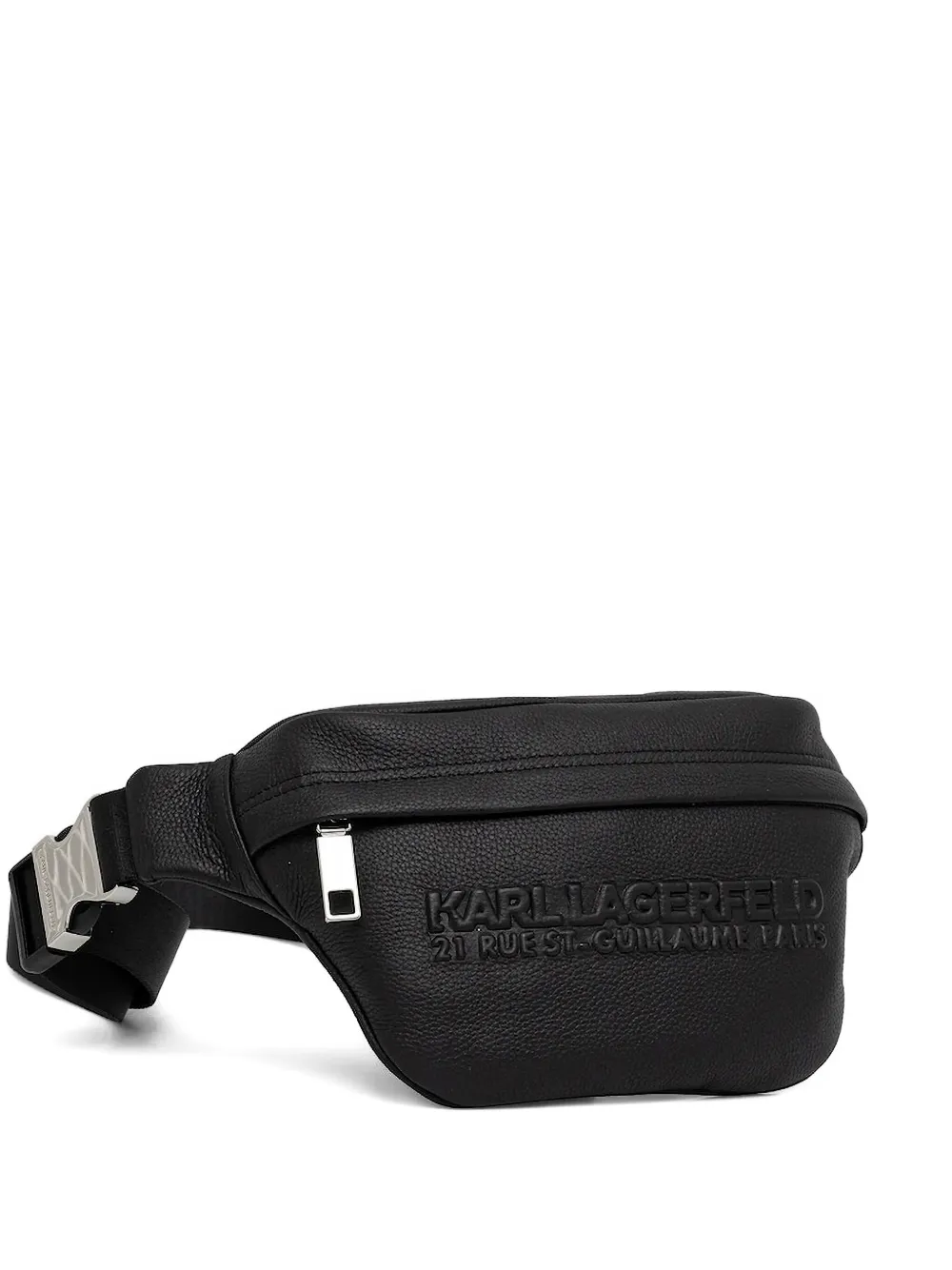 

Поясная сумка с тисненым логотипом KARL LAGERFELD, черный