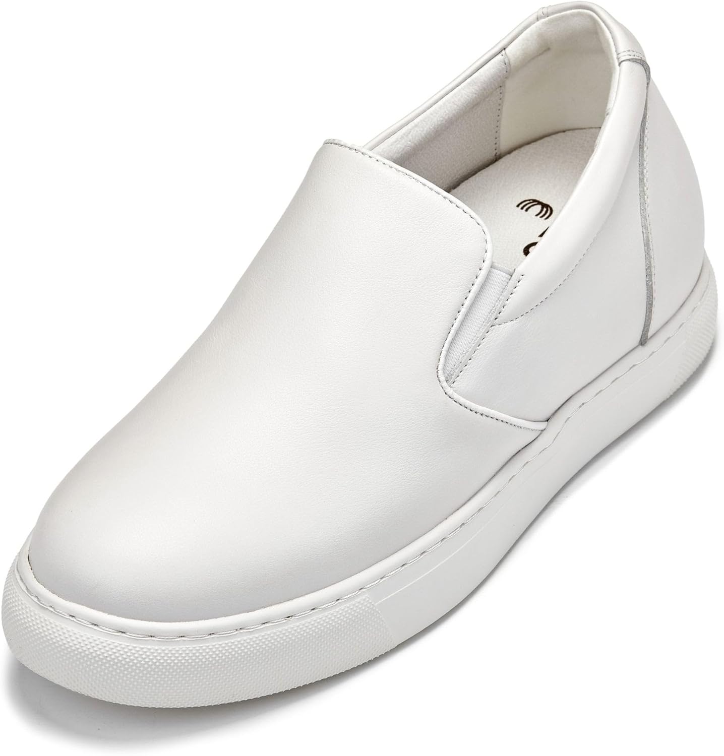 

Мужские невидимые обувные вставки для увеличения роста CALTO - Черные кожаные слипоны, легкие повседневные лоферы - на 6 см выше - T1021 - Размер 9 D(M) US