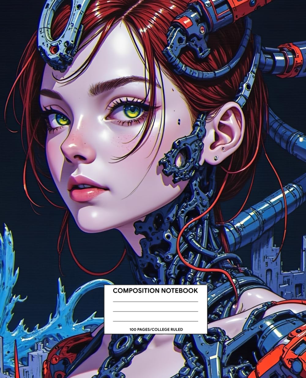 

Composition Notebook College Ruled: Cyberpunk Anime Girl. Aesthetic Journal for Students, Writers, and Gamers | 100 Pages (Independently published)