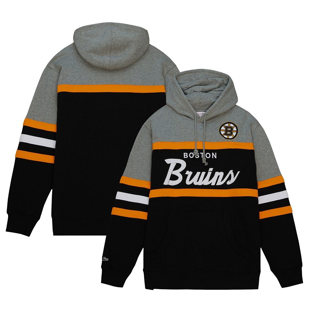 

Мужская футболка Mitchell & Ness черного/серого цвета с капюшоном Boston Bruins Head Coach, цвет Bsb Black