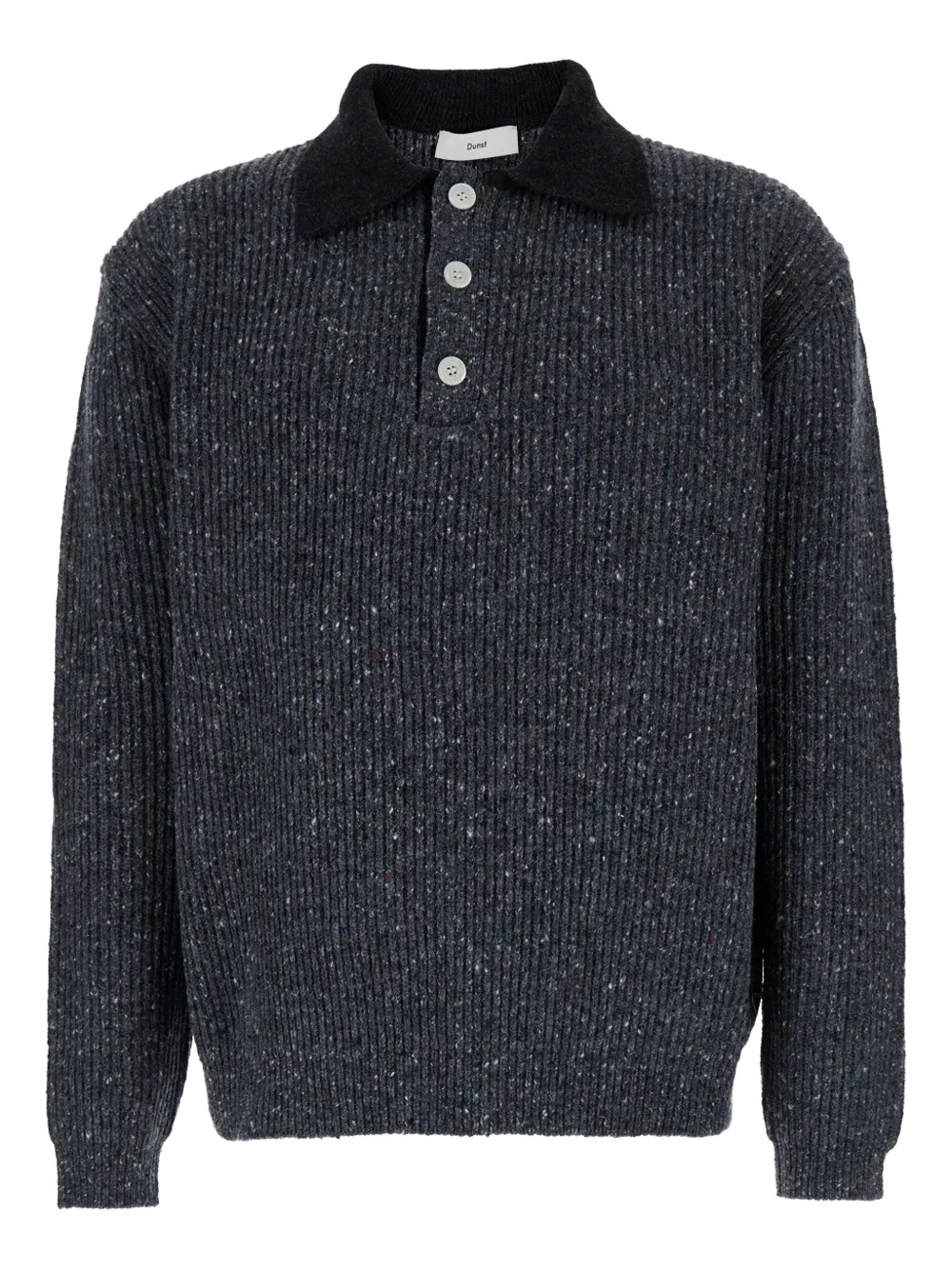 

Рубашка-поло в рубчик в стиле регби DUNST, серый