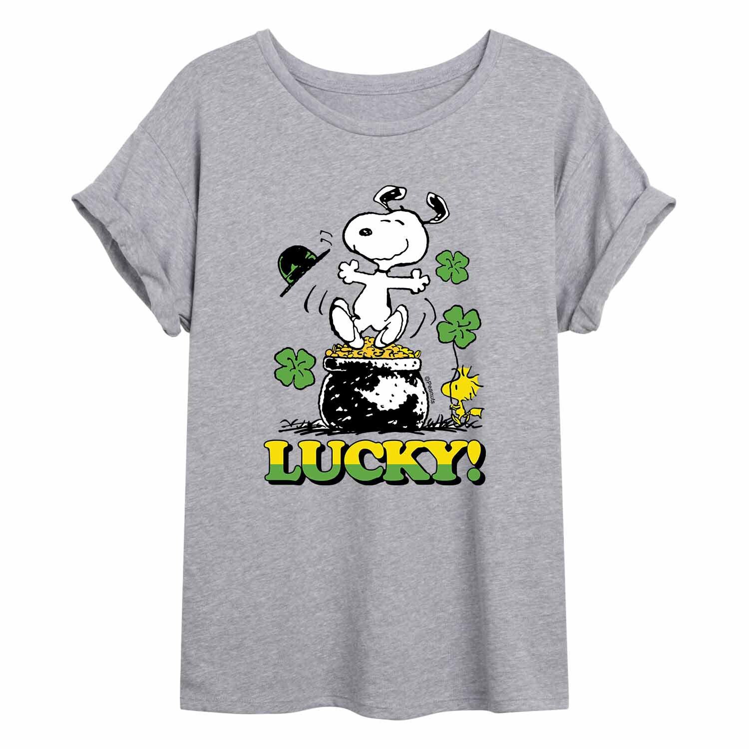 

Детская футболка Peanuts Lucky Snoopy ко Дню Святого Патрика Licensed Character