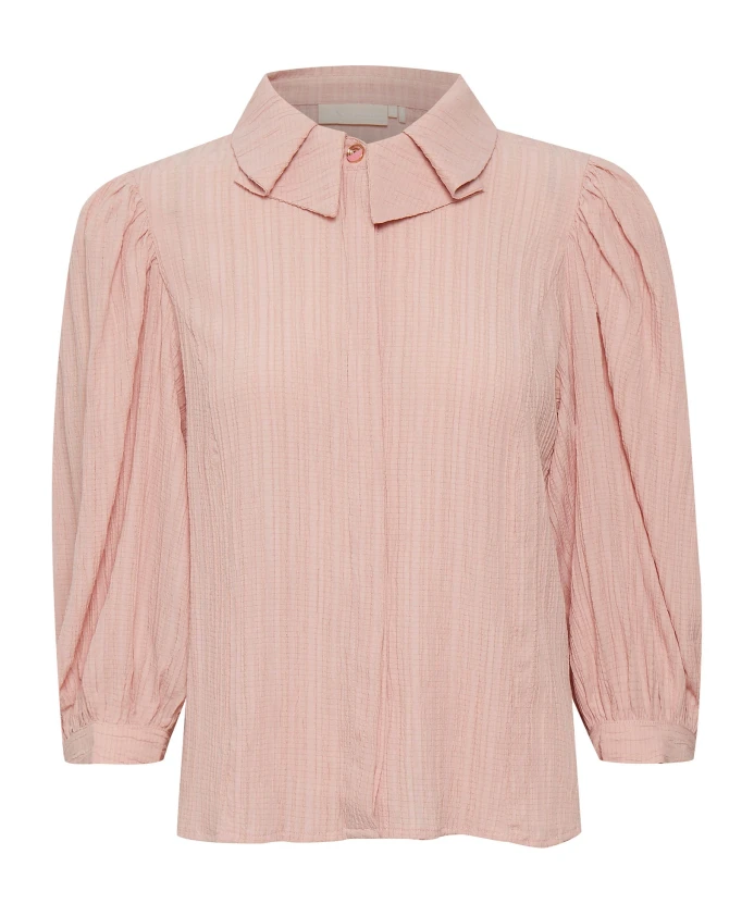 

Элегантная блузка нежно-розового цвета с пышными рукавами. Karen By Simonsen, розовый