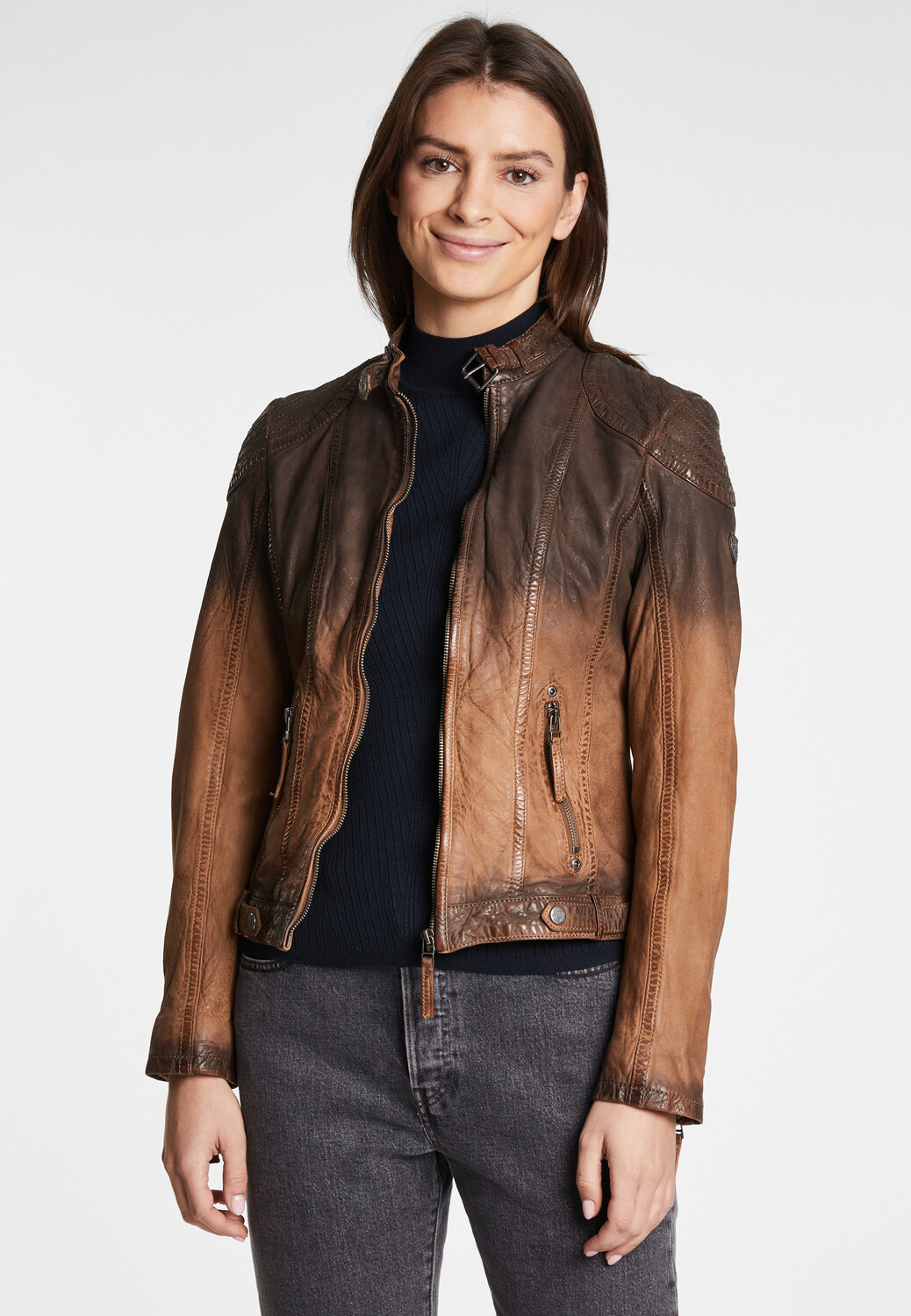 

Кожаная куртка Gipsy Cascha LAMOV, цвет ORGANIC ANTIC BROWN