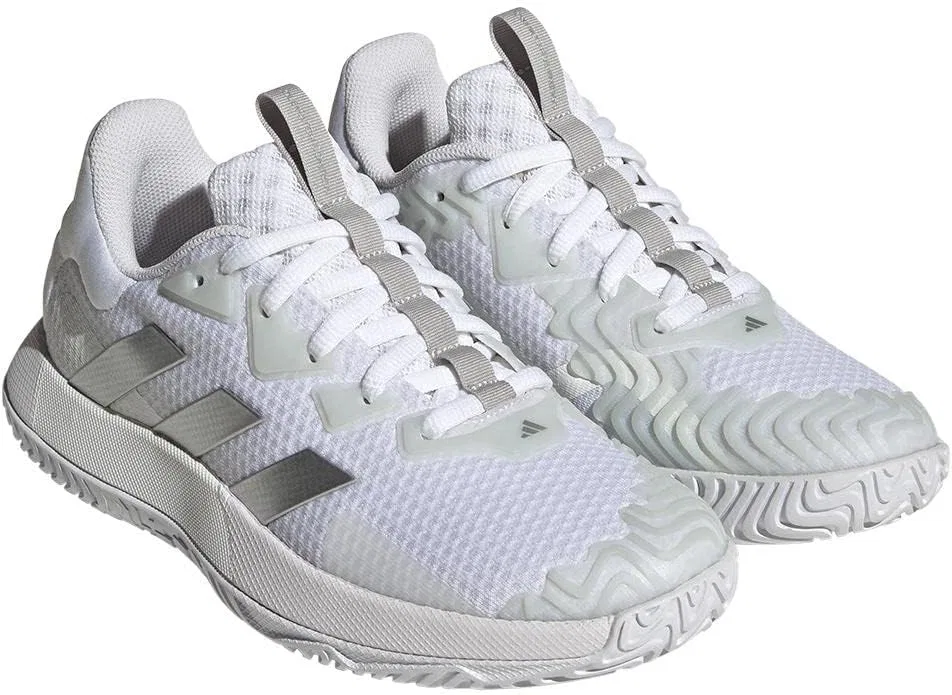 Кроссовки теннисные adidas, белые/серебристые металлик/серый — фото 2
