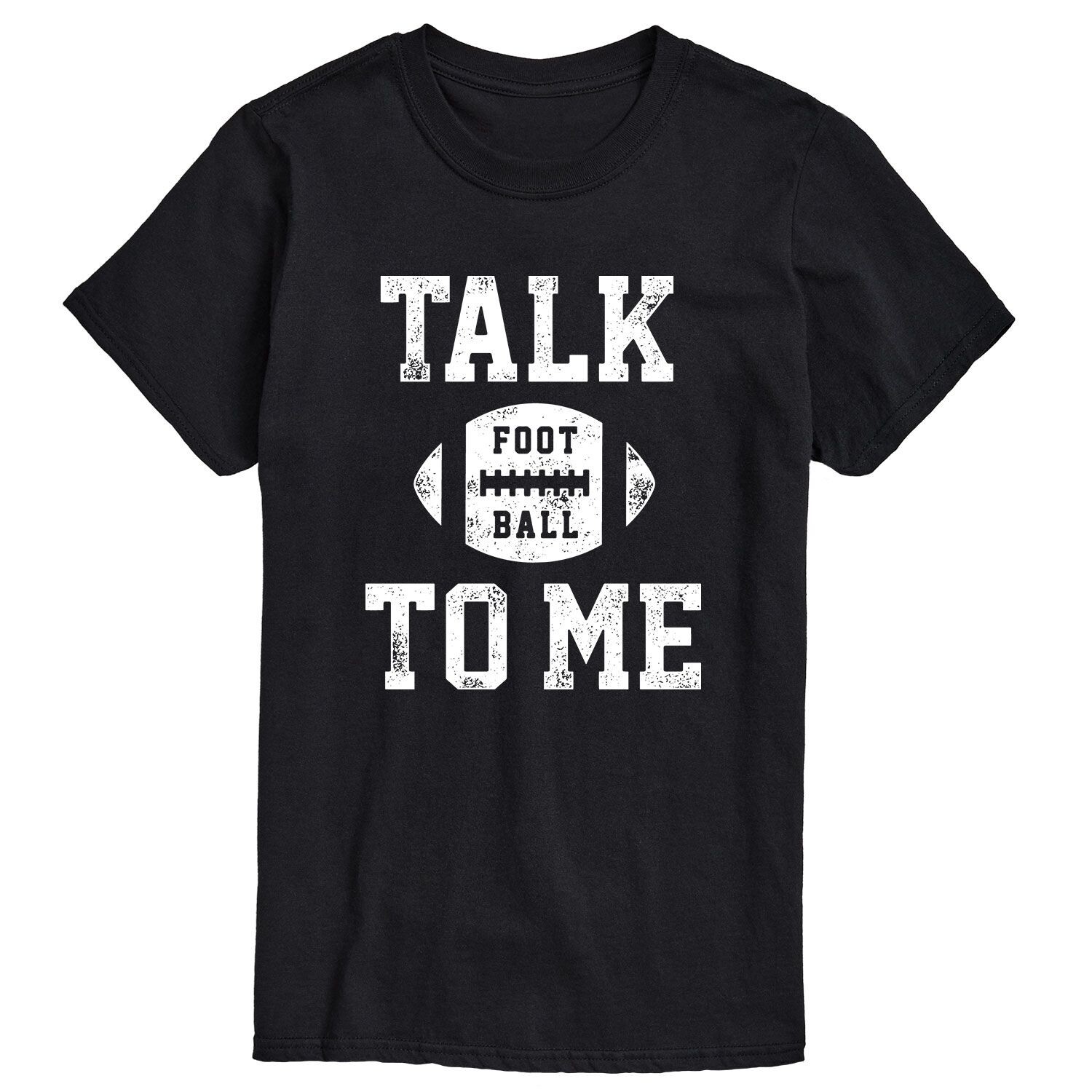 

Футболка Big & Tall Talk Football To Me, Black License, черный