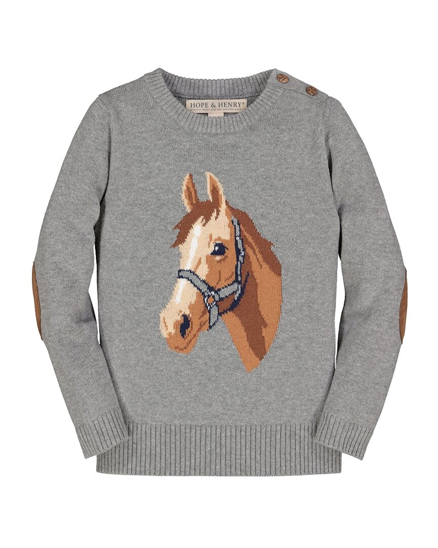 

Свитер с интарсией Hope & Henry, серый