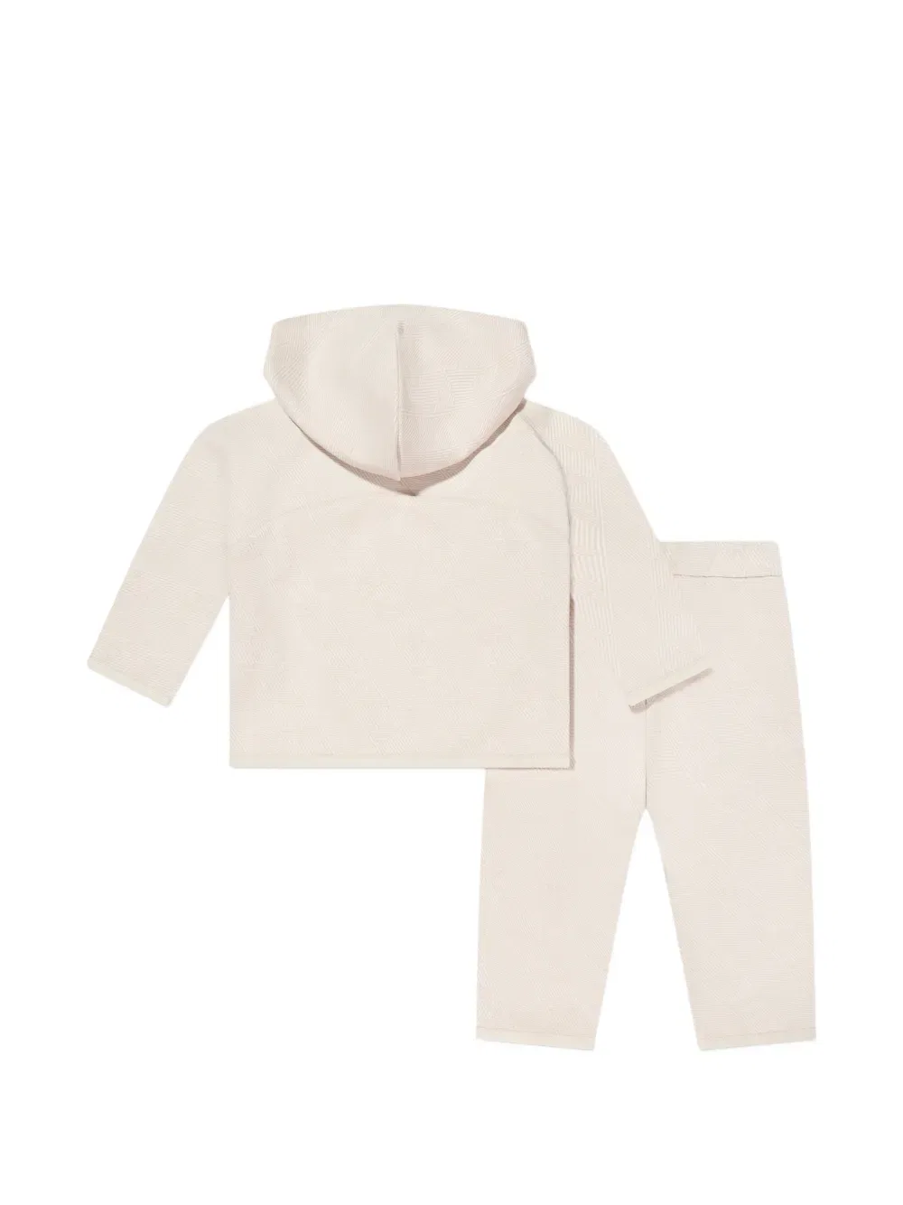 Спортивный костюм с капюшоном и узором Emporio Armani Kids, нейтральный — фото 2