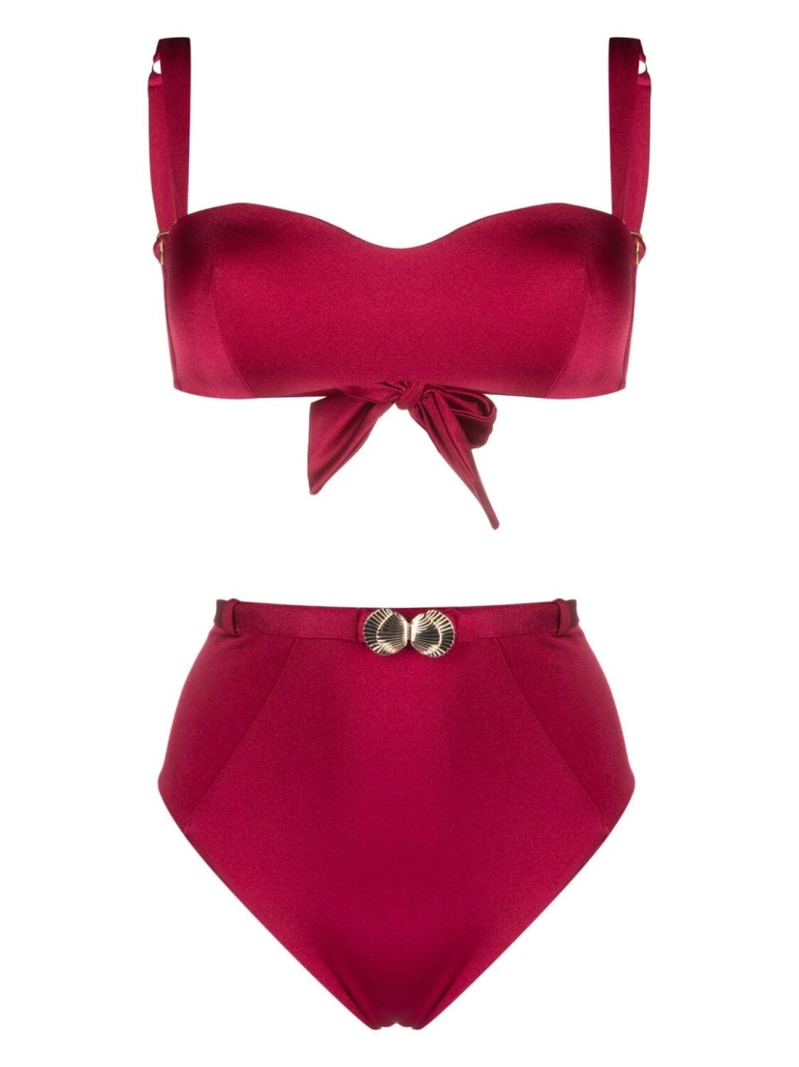 

Noire Swimwear бикини с топом бандо, красный
