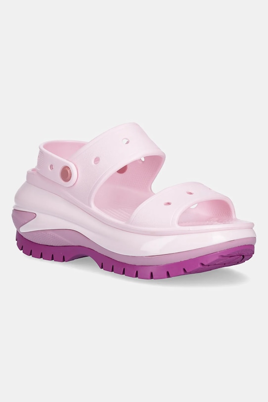 Классические шлепанцы Mega Crush Crocs, розовый