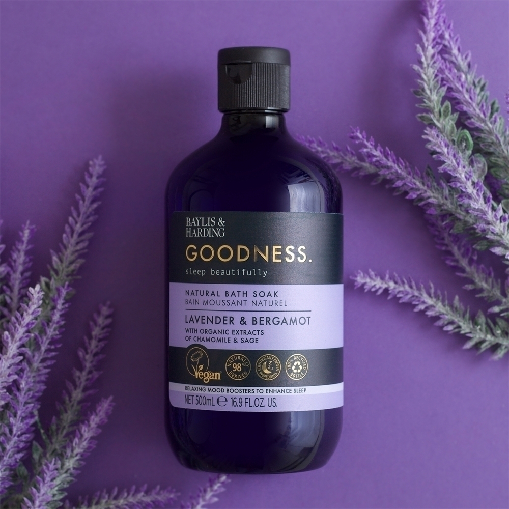 Пена для ванны Good Sleep Beautiful для лучшего сна Baylis & Harding, lavender & bergamot 500 мл — фото 4
